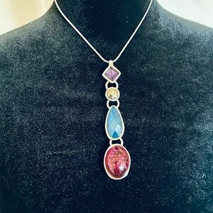 Elegant Multi-Stone Pendant Necklace
